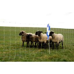 Síť pro ovce, kozy OviNet Maxi výška 122 cm, délka 50 m, dvojitý hrot, bílá/modrá