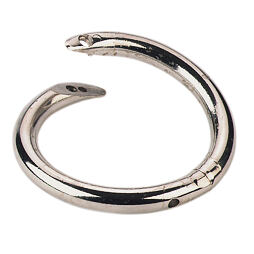 Kruh nosní, poniklovaný, s šroubovací pojistkou, otočný, _ 57 mm