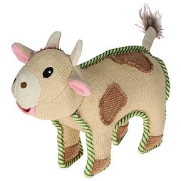 Pískací hračka pro psy kravička Muuhli, béžová