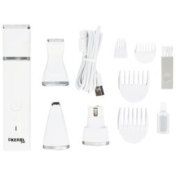 Multifukční zastřihovač pro psy a kočky 4v1, bílý