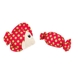 Látkový bonbón a ryba