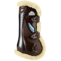 Chrániče Veredus Carbon Gel Vento Save, umělý beránek, přední, hnědá, L