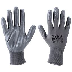 Rukavice nylonové, vel. S 8" - polomáčené v nitrilu