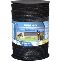 RFM vyztužená páska 40 mm, 10 vodičů, role 200 m - hnědá