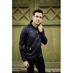 Rozepínací mikina pánská, tmavě modrá