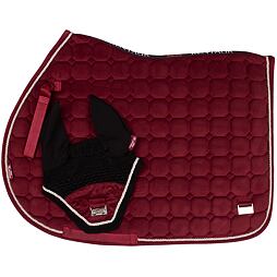 Podsedlová dečka KENTAUR  Samet s náušníky, všestranná, bordo