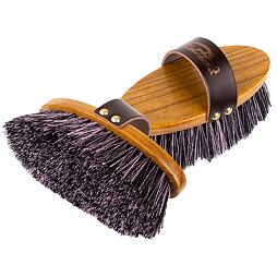 Kartáč KENTAUR rýžový s koženým poutkem, černo/růžová