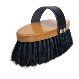 Kartáč KENTAUR rýžový s koženým poutkem, černo/zelená