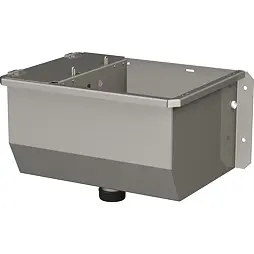 Nerezový napajecí žlab, 35 l, výpust 2", s plovákovým ventilem