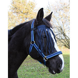 Čelenka s třásněmi proti hmyzu nylonová modrá