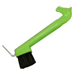 Háček na kopyta plastový s motivem koňské hlavy, zelená