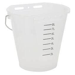 Napájecí kbelík pro telata, plast, průhledný, 8l