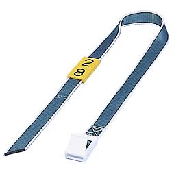 Obojek na krk pro číselné označení zeleno/bílý 120cm s plastovým uzávěrem