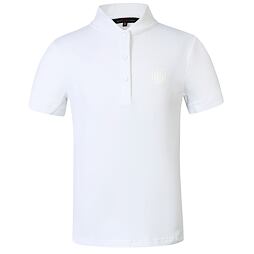 Dětské závodní tričko Covalliero S/S 2024, bílá