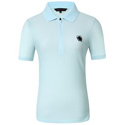 Dětské tričko se zipem Covalliero S/S 2024, světle modrá