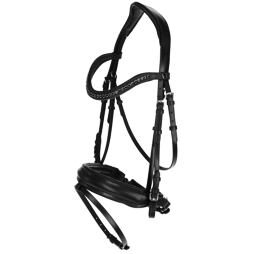 Uzdečka kožená Covalliero Swedish, černá