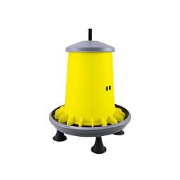 Krmítko ARCUS GYRO s víkem, objem 9 l s nožkami, žluté