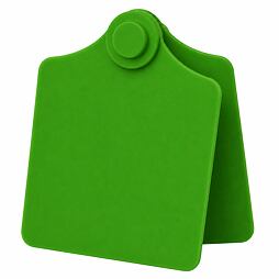 Ušní známky Primaflex bez popisu, zelená, vel. 2, 25 ks/bal
