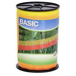 Ohradníková páska BASIC 20mm 200m žlutá/oranžová