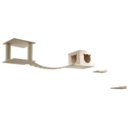 Odpočívadlo pro kočky nástěnné/stropní, přírodní/bílá