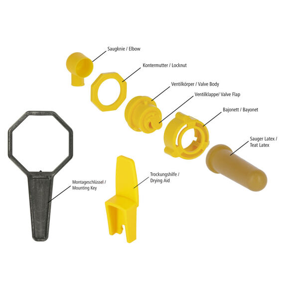 Montážní klíč pro hygienický ventil, 5ks/bal