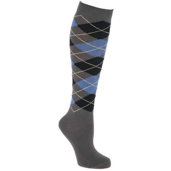 Podkolenky Check Covalliero A/W 2022, grafit/tmavě modrá/iceblue