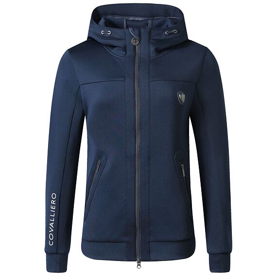 Mikina s kapucí Covalliero S/S 2025 dámská, tmavě modrá