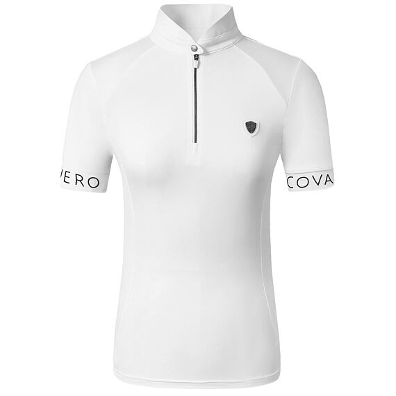 Závodní triko, krátký rukáv Covalliero Competition S/S 2025 dámské, bílá