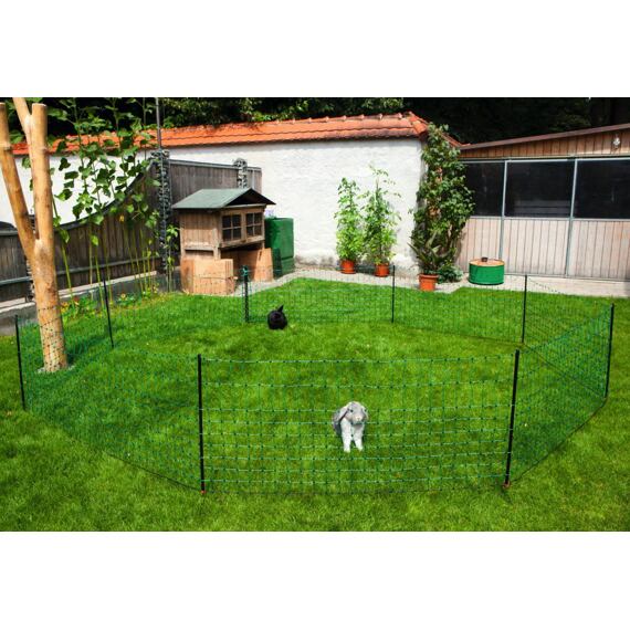 Síť pro králíky, vodivá, výška 65 cm, délka 12 m, jednoduchý hrot, zelená
