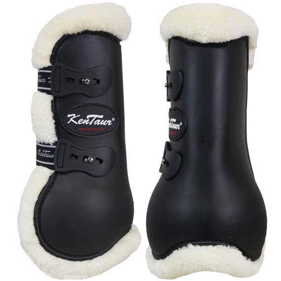 Chrániče Mega Jump KENTAUR s umělým beránkem, černá