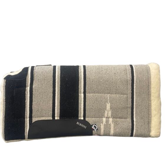 Westernová deka pod sedlo s výkrojem na kohoutku BURIONI, šedá