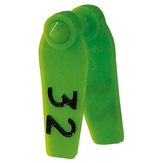 Ušní známky Primaflex s popisem 25 ks, zelená, vel. 0