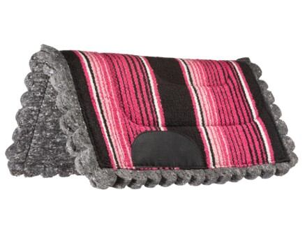 Westernová deka pod sedlo Weaver Leather Felt, pony, růžová