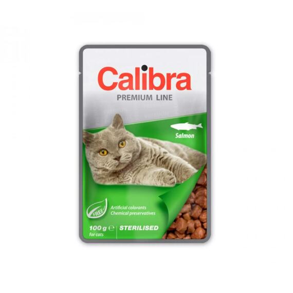 Calibra Sterilised Salmon kapsička pro kočky 100g