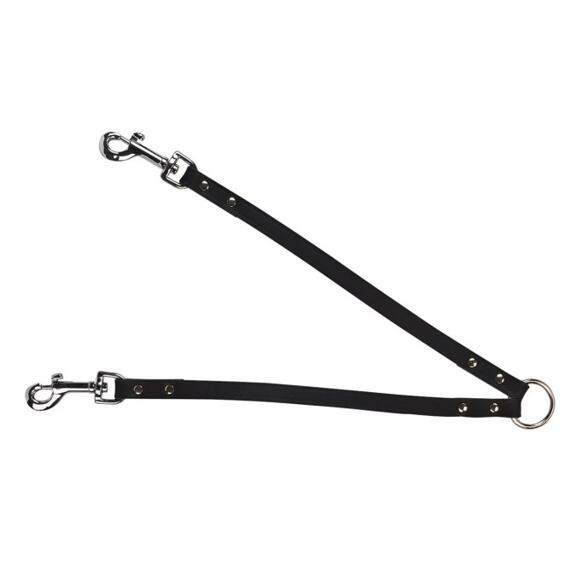 Rozdvojka na vodítko VEGAS pro dva psy, 18 mm / 30 cm, černá