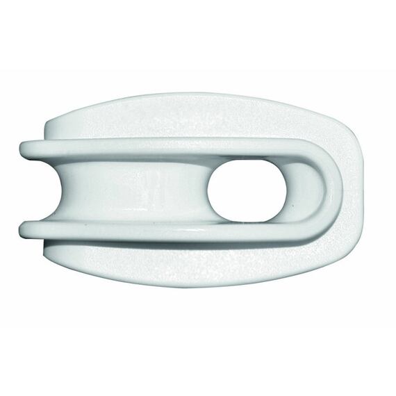 Napínací a rohový plastový izolátor bílý - vajíčko