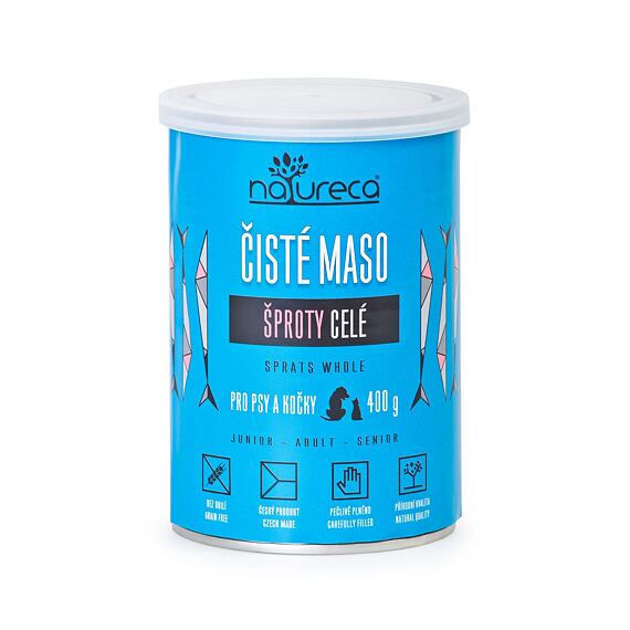NATURECA konz. šproty celé pro kočky, pro psy 400g