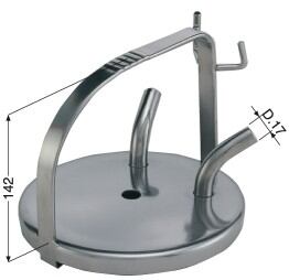 Nerezové víko konve 2 vývody 17 mm pro dvě dojicí soupravy