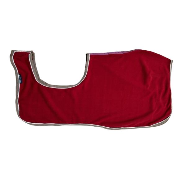 Fleecová bederní deka EquiTheme Polyfun, vínová, 140 cm