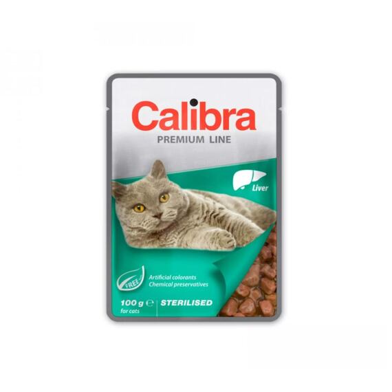 Calibra Sterilised Liver kapsička pro kočky 100g