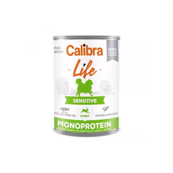 Calibra Dog Life konzerva Sensitive Rabbit 400g