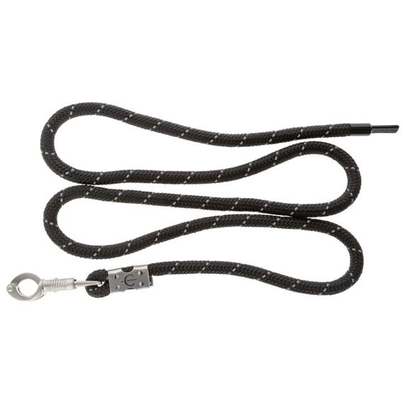 Vodítko Covalliero Reflective, panic, černá/stříbrná, 200 cm