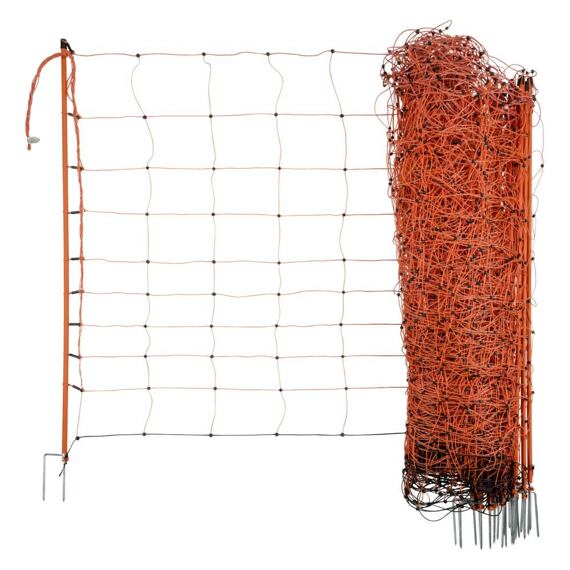 Síť pro ovce OviNet, výška 108 cm, délka 50 m, dvojitý hrot, oranžová