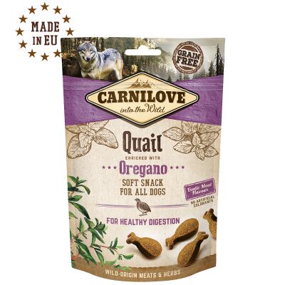 Carnilove Dog Semi Moist Snack Quail&Oregano pamlsky pro psy, 200 g