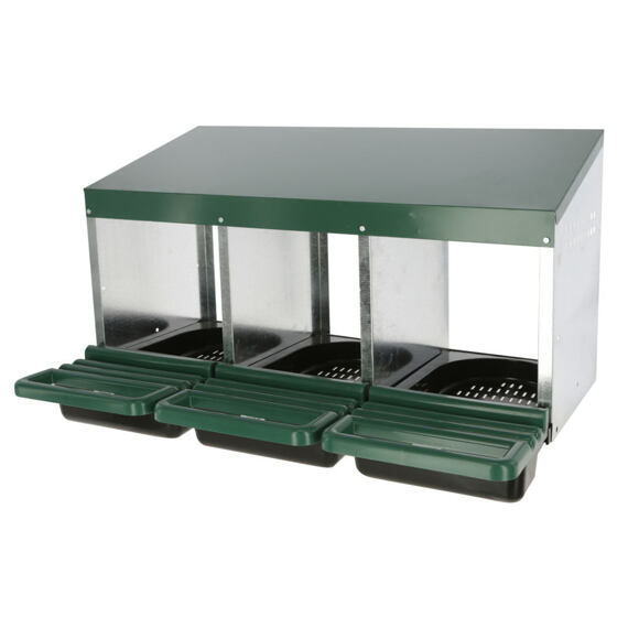 Snáškové hnízdo pro slepice pozinkované trojmístné