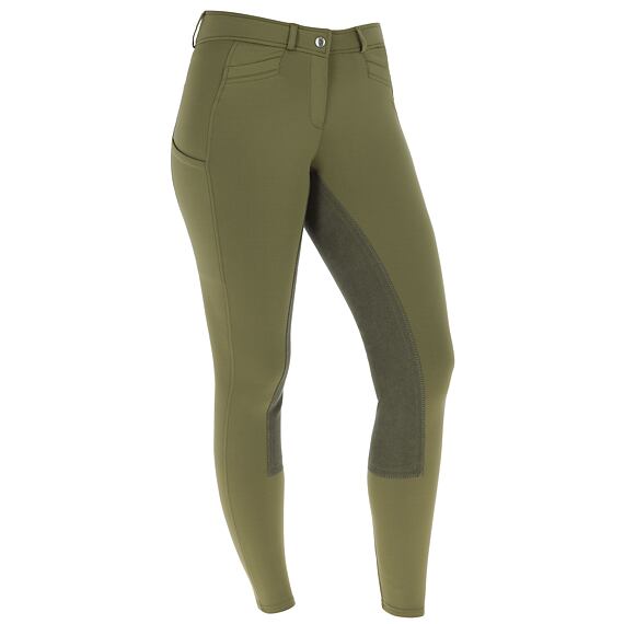 Dámské jezdecké rajtky s celokoženým sedem Covalliero S/S 2024, olivová