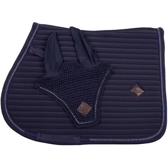 Podsedlová dečka KENTAUR Softshell včetně čabraky, modrá, FULL