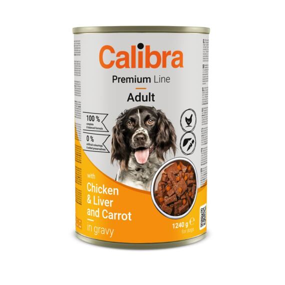Calibra Dog Premium konzerva Chicken & Liver 1240g
