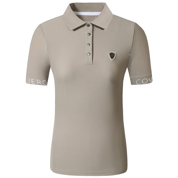 Polo triko Covalliero Polo S/S 2025 dámské, béžová