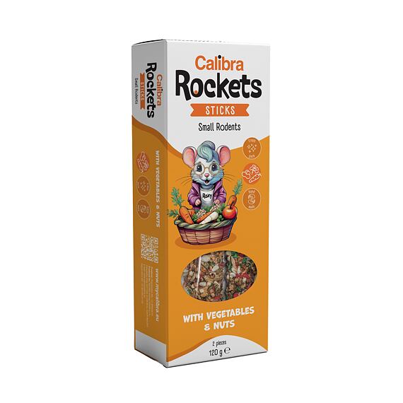 Calibra Rockets Sticks Small rodents Rich in Vegetables & Nuts 120 g